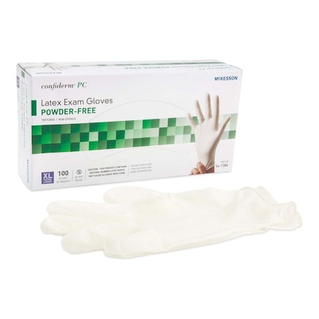 Mckesson Latex Exam Glove, Extra Large, Ivory, 100PK 14-1384